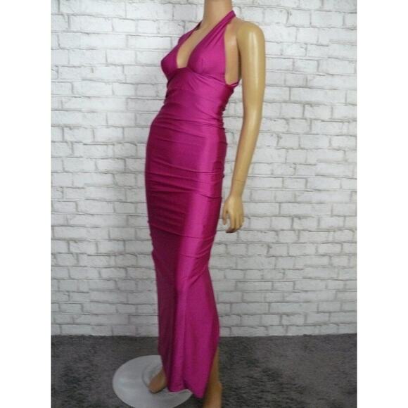 $198 Michael Costello X Revolve Magenta Jersey Bradley Maxi Dress Small NEW - Picture 7 of 11